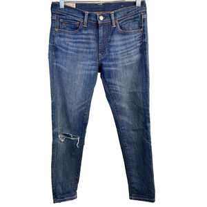 Ralph Lauren Women’s Polo Jeans Sz 28 Slim Leg Mid Rise Distressed Ripped Trend